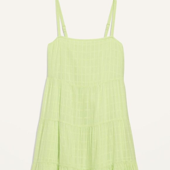Old Navy Sleeveless Tiered Dobby Swing Dress for Women New - Picture 2 of 5